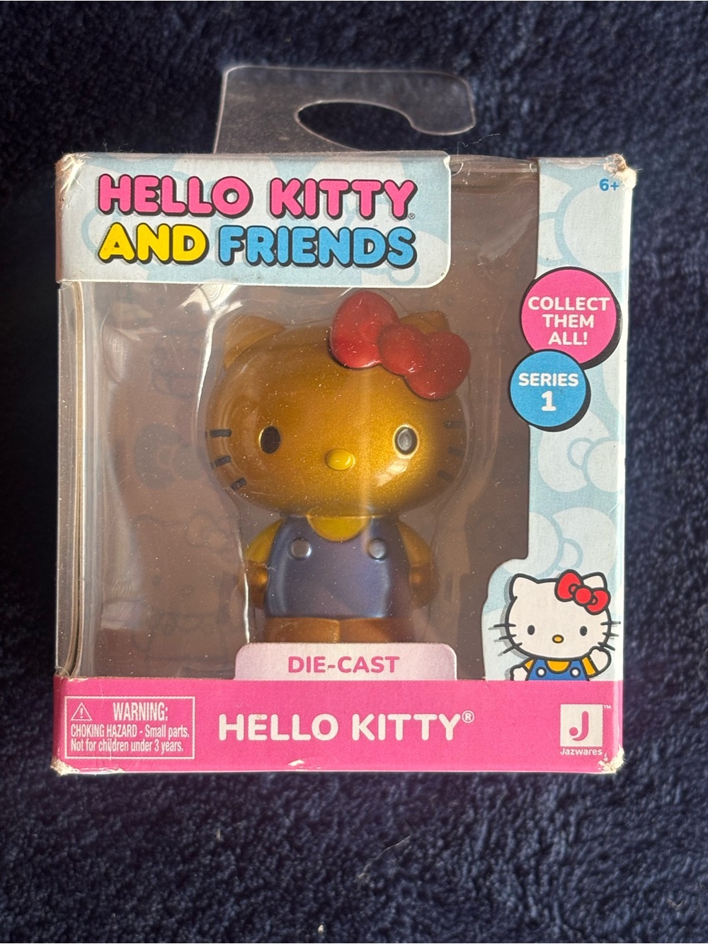 Hello Kitty Die-Cast Figure - Gold, Blue & Red